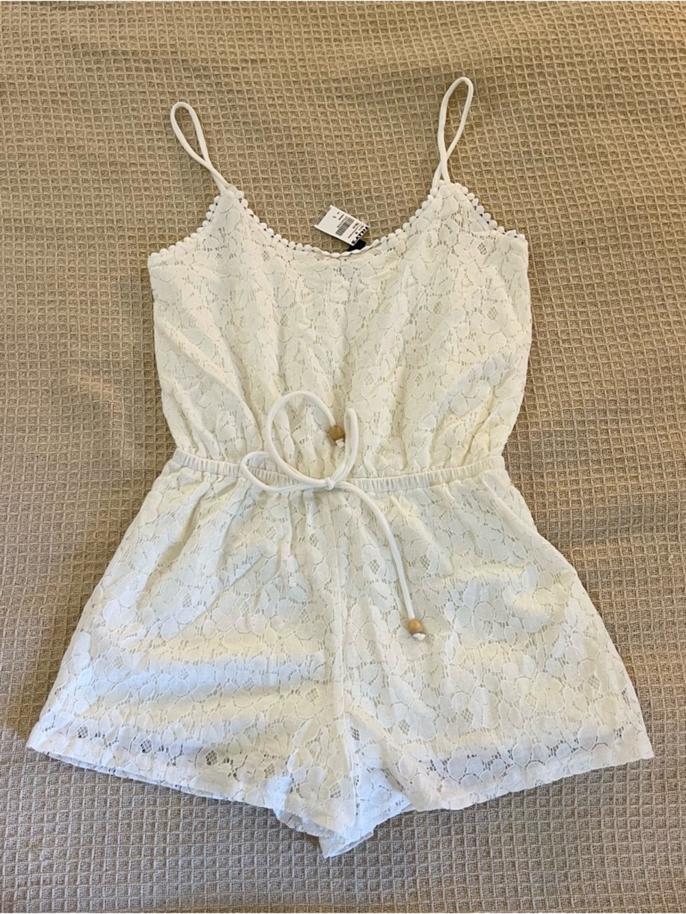 Crochet lace bohemian romper